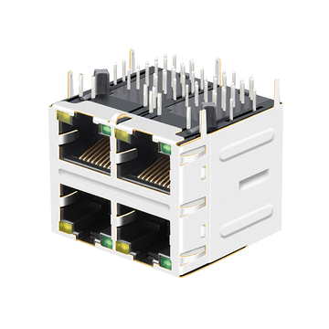 LPJG27037AENL Connettore magnetico Gigabit RJ45 a 2 porte RJ2 1000 Base-T con LED verde/giallo (immagine 3)
