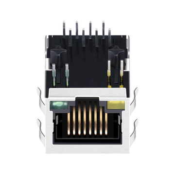 LPJ0017GDNL 10/100 Base-T Tab Down Yellow/Prain Led 8P8C PoE RJ45 Θηλυκή υποδοχή εικόνα 2