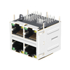 LPJG27561AGNL 2x2 Porta Jacks Conector RJ45 1000 Base-T com Magnética Integrada LED Amarelo/Verde imagem do polegar 3