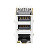 JY0-0016NL 10/100 Base-T Ethernet RJ45 MagJack With Dual USB Green&Orange/Yellow LED Tab Up Compatible LINK-PP LPJU4101AONL thumb image 2