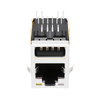 LPJU3101AONL 10/100 Base-T Integrated RJ45 Magjack With Single USB Tab Up Orange&Green/Yellow LED thumb image 2