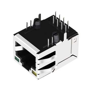 Совместимость с Halo HFJT1-E2450-L21RL и LPJ16611ADNL 100 Base-T, однопортовый Ethernet RJ45 MagJack, желтый/зеленый светодиод, изображение 3
