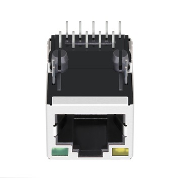 LPJG16464BDNL 100/1000 Base-T Tab Up Yellow/Green Led Single Port Shielded Connectors RJ45 Jack image 3