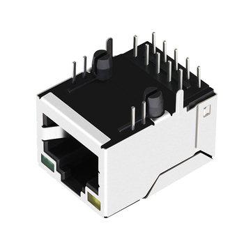 LPJG16464BDNL 100/1000 Base-T Tab Up Yellow/Green Led Single Port Shielded Connectors RJ45 Jack image 4