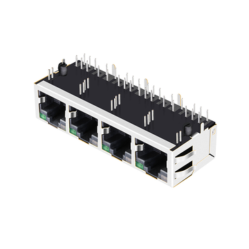 パルス JG0-0032NL 互換品 LINK-PP LPJ48002A34NL 10/100 Base-T タブアップ 緑＆黄/緑 LED 1x4ポート RJ45コネクタ イーサネットマグネティックス内蔵 画像3