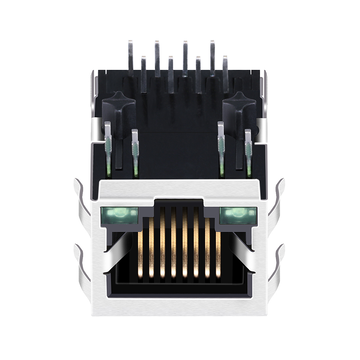 LPJ0026ACNL 10/100 Base-T タブダウン グリーン/グリーンLED シングルポート 8P8C PCB RJ45メスジャック 画像2