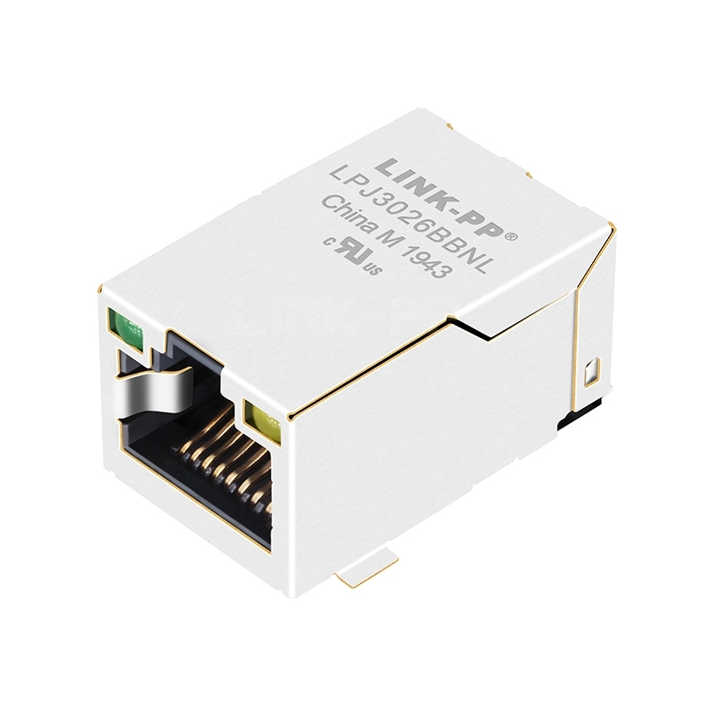 Pulse J3026G01D Compatible LINK-PP LPJ3026BBNL 10/100 Base-T Tab Up Green/Yellow Led SMD Modular Connector RJ45