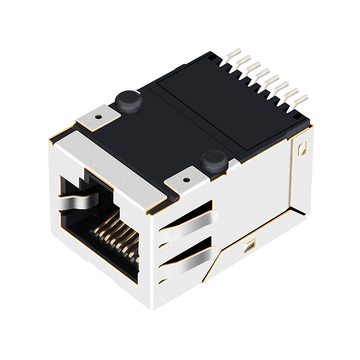 Compatibile con Pulse J0C-0004NL LINK-PP Immagine 3 del connettore RJ45 SMD LPJ19113CNL 10/100 Base-T senza LED con linguetta verso il basso.