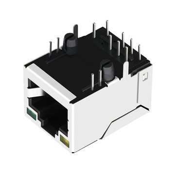 LPJ166323B10NL 10/100 Base-T Tab Up Yellow/Green Led Single Port Shielded POE Ethernet RJ45 Female Jack image 3