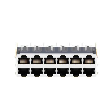 LPJG67547CNL 10/100/1000 Base-T 10p8c LEDなし 2x6ポート RJ45ネットワークコネクタ 画像2