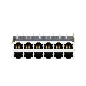 Pulse JC0-0132NL Compatible LINK-PP LPJG67547CNL 10/100/1000  Base-T 10p8c Without LED 2x6 Port  RJ45 Network Connector image 2