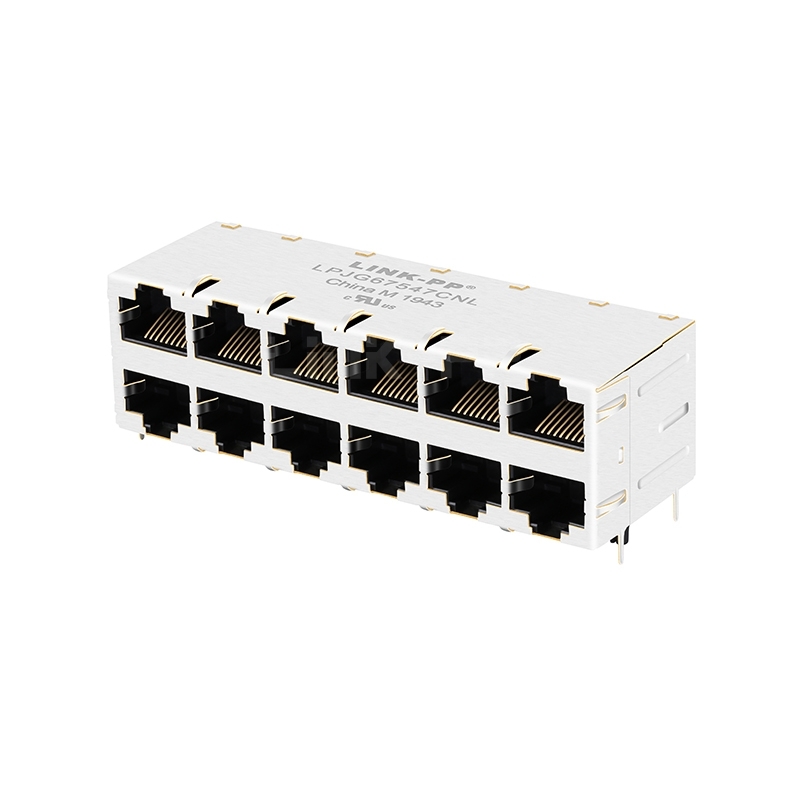 Pulse JC0-0132NL Compatible LINK-PP LPJG67547CNL 10/100/1000  Base-T 10p8c Without LED 2x6 Port  RJ45 Network Connector