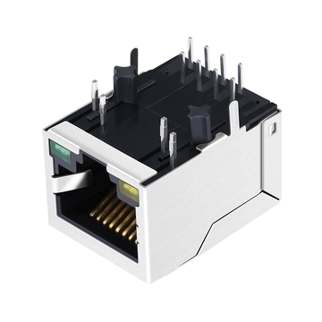 Pulse J0026D01F Compatibel LINK-PP LPJ0026BMNL 10/100 Base-T RJ45 Mag Jack 1x1 Port Tab Down Yellow/Green Led image 3