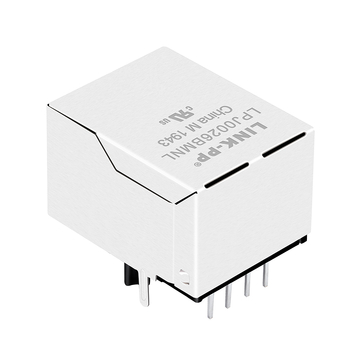 Συμβατό με Pulse J0026D01FNL LINK-PP LPJ0026BMNL 10/100 Base-T Tab Down Κίτρινο/Πράσινο LED Μονής Θύρας 8P8C PCB RJ45 Lan Jack εικόνα 5