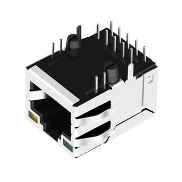 LPJG16442AENL 100/1000 Base-T Tab Up Green/Yellow Led 1 Port Cat6 RJ45 Pass Through Connector image 3