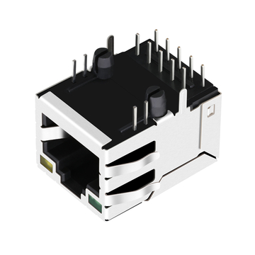 Совместимый с Pulse JXD1-9015NL разъем LPJG16442AENL 100/1000 Base-T с врезкой вверх, зеленый/желтый светодиод, 1 порт, сквозной разъем RJ45 Cat6, изображение 3