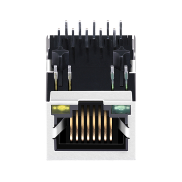 LPJG4944HENL 100/1000 Base-T Tab Down Green/Yellow Led Single Port Jack RJ-45 Connector image 4