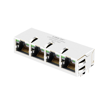 1x4 RJ45 jacks with magnetics