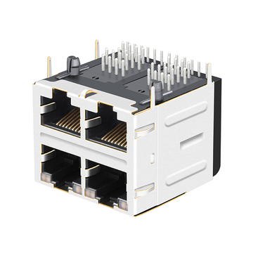 Kompatibel mit Pulse J20-0013 LINK-PP LPJ27312A43NL 10/100 Base-T 8p8c Grün&Gelb/Grün&Gelb LED 2x2 Port RJ45 Netzwerkanschluss Bild 3