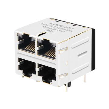 pulse jx20-0037nl compatible link-pp lpj27312a43nl 10 100 base-t 8p8c green&yellow green&yellow led 2x2 port rj45 network connector