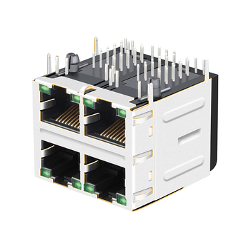 LPJG27747AFNL Connettore modulare RJ45 Cat6 a 2 porte con LED verde/giallo 10/100/1000 Base-T, immagine 2