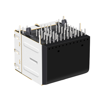 LPJG27747AFNL Connettore modulare RJ45 Cat6 a 2 porte con LED verde/giallo 10/100/1000 Base-T, immagine 4