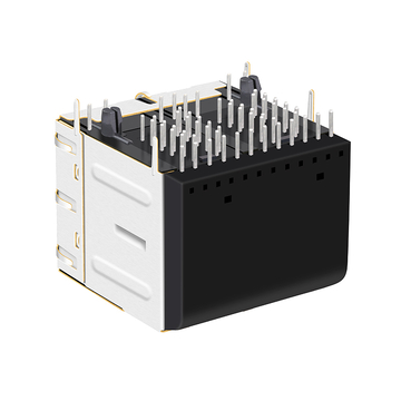 Conectores magnéticos RJ45 2x2 compatíveis com Pulse JXC0-0376NL LPJG27747AFNL 1000 Base-T com LED verde/amarelo (imagem 4)