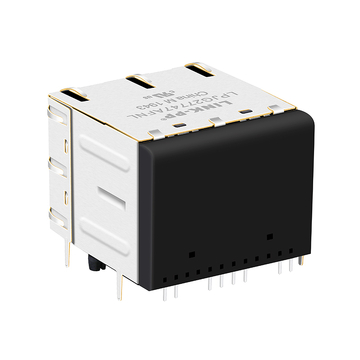 Pulse JC0-0351NL kompatibel LINK-PP LPJG27747AFNL 10/100/1000 Base-T RJ45 2x2 Magnetbuchsen Grün/Gelbe LED Bild 5