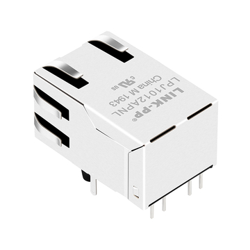 LPJ1012APNL 10/100 Base-T 1-портовый разъем Cat5e RJ45, крепление вверх, зеленый/желтый светодиод, изображение 4