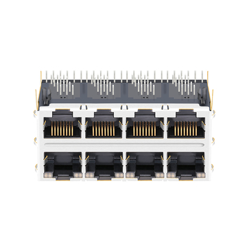 Pulse JX20-0254NL Compatible LINK-PP LPJ47335A48NL 10/100 Base-T Green&Orange/Green&Orange Led 2x4 Port RJ45 Ethernet Connectors image 2