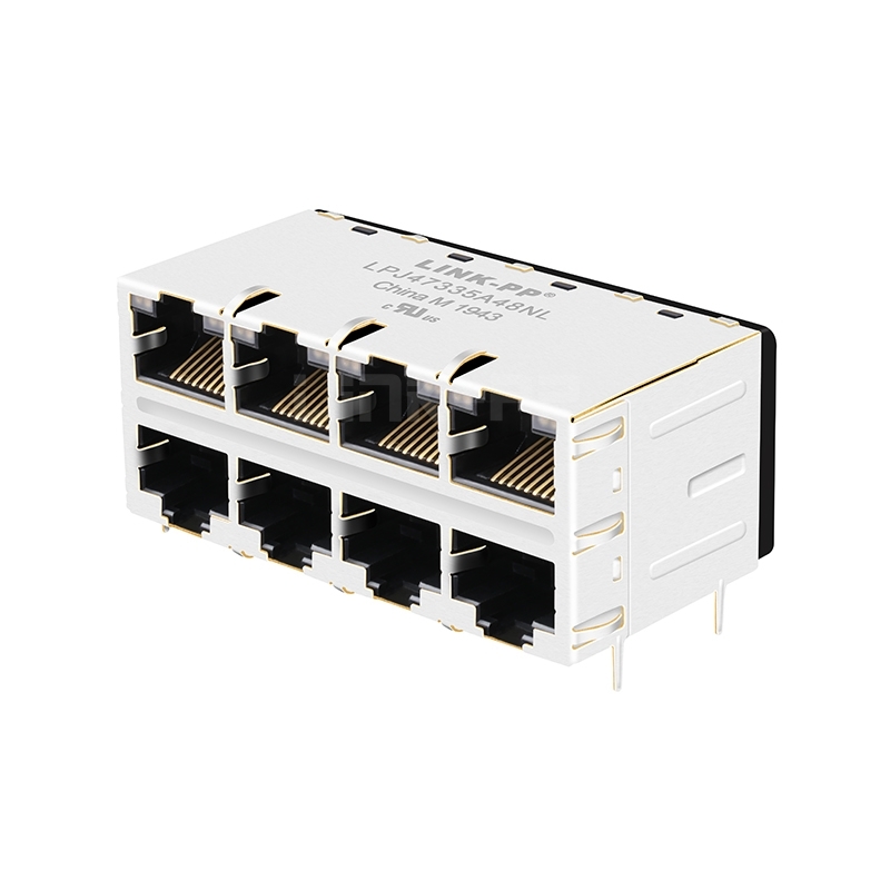 Pulse JX20-0254NL Compatible LINK-PP LPJ47335A48NL 10/100 Base-T Green&Orange/Green&Orange Led 2x4 Port RJ45 Ethernet Connectors