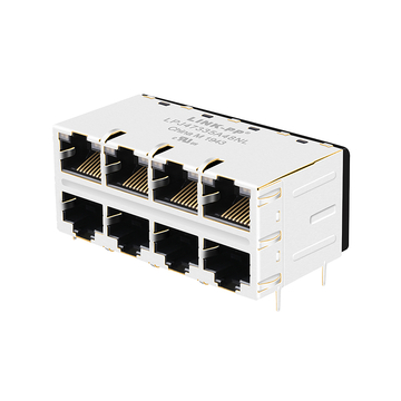 LPJ47335A48NL 10/100 Base-T Green&Orange/Green&Orange Led 2x4 Port RJ45 Ethernet Connectors