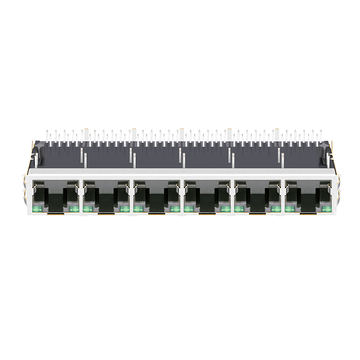 LPJG68851AWNL 100 1000 base-t 1x6 rj45 magjack tab up green green led image 2