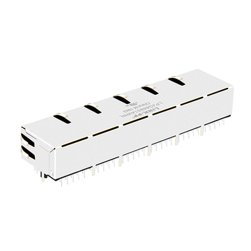LPJG68851AWNL 100/1000 Base-T 1x6 Θύρα RJ45 Magjacks Tab Up Πράσινο/Πράσινο LED εικόνα 3