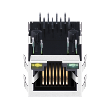 Συμβατό με το Pulse J0073D21B LINK-PP LPJ0073ABNL 10/100 Base-T Tab Down Green/Yellow LED Single Port Cat5e RJ-45 Through Connector εικόνα 2