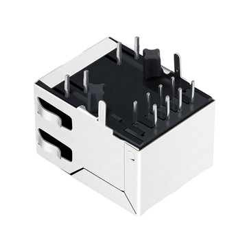 LPJ0073ABNL 10/100 Base-T Tab Down Green/Yellow LED Single Port Cat5e RJ45 Connector εικόνα 2