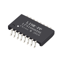 LINK-PP LP41660ANL 100 Base-T シングルポート SMD 16PIN PoE+ イーサネット Lan 変圧器