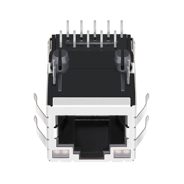 LPJG16391A4NL 100/1000 Base-T Tab Up Однопортовый экранированный RJ45 разъем для печатной платы, зелено-желтый/зелено-желтый светодиод, изображение 4
