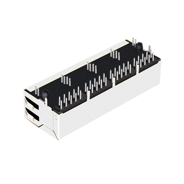 LPJG49854A31NL 10/100/1000 Base-T 1x4-портовый сетевой разъем RJ45, вкладка вверх, оранжевый и зеленый/оранжевый и зеленый светодиод, изображение 3