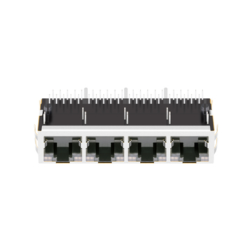 LPJG49854A31NL 10/100/1000 Base-T 1x4-портовый сетевой разъем RJ45, вкладка вверх, оранжевый и зеленый/оранжевый и зеленый светодиод, изображение 5
