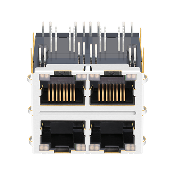 Συμβατό με Pulse JXC0-0351NL LINK-PP LPJG27747A4NL 100/1000 Base-T Πράσινο&Κίτρινο/Πράσινο&Κίτρινο LED 2x2 Θύρες Stacked RJ45 εικόνα 3