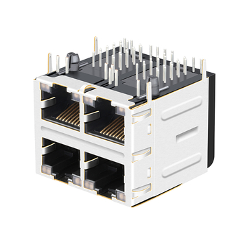 Συμβατό με Pulse JXC0-0351NL LINK-PP LPJG27747A4NL 100/1000 Base-T Πράσινο&Κίτρινο/Πράσινο&Κίτρινο LED 2x2 Θύρες Stacked RJ45 εικόνα 4