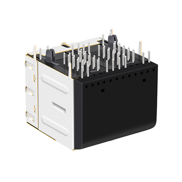 LPJG27747A4NL Connettori RJ45 impilati a 2 porte Base-T 100/1000, colore verde e giallo, immagine LED verde e giallo 5