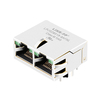LPJG28818-8AFNL 1x2 Port RJ45 Modular Connector 1000 Base-T Tab Up Grün/Grüne LED-Daumenbild 1