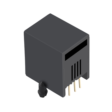 LPJE8014NNL 6p6c RJ11 مقبس بدون مغناطيس، منفذ 1×1، علامة تبويب لأسفل، بدون مؤشر LED، الصورة 5