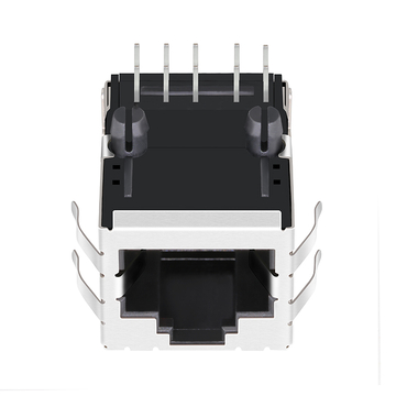 MJFR0429 compatible link-pp lpj16801cnl 10 100 base-t poe rj45 magjack tab up without led image 2