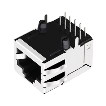 LPJ16801CNL 10 100 base-t poe rj45 magjack tab up without led image 3