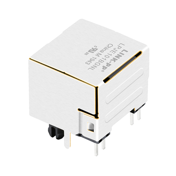 Pulse E5J88-11LJ24-L互換LPJE101BGNL 1X1ポートRJ45ジャック（内蔵マグネットなし、タブアップ、黄色/緑色LED画像3）
