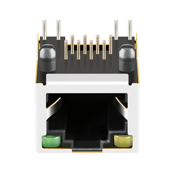 Connettore Ethernet RJ45 LPJE101BGNL senza magneti integrati, linguetta verso l'alto, LED giallo/verde, porta 1x1, immagine 2