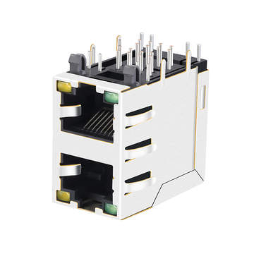 LPJE106XAHNL 2x1 poort RJ45-connectoren zonder geïntegreerde magneten, groene/gele LED-afbeelding 3
